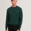 SAINSY Branded Texture Crew Neck Jumper