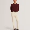 SAINSY Branded Texture Crew Neck Jumper