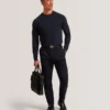 SAINSY Branded Texture Crew Neck Jumper