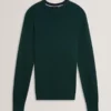 SAINSY Branded Texture Crew Neck Jumper