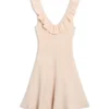 SAYLAA Ruffle Neckline Mini Dress