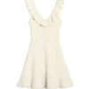 SAYLAA Ruffle Neckline Mini Dress