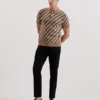 SEFERRY Interlocking T Jacquard Knitted Polo Shirt
