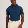 SERAPA Grid Texture Woven Short Sleeve Polo