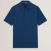 SERAPA Grid Texture Woven Short Sleeve Polo