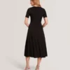 Short Sleeve Jersey Maxi Dress Black