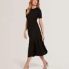 Short Sleeve Jersey Maxi Dress Black
