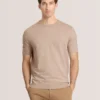 SHORT SLEEVE SWEATER Fine Knit Short Sleeve T-Shirt
