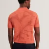SIDRAHA Jacquard Mesh Knit Open Neck Polo
