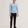 SIMONEA Textured Panel Half-Zip Modal Sweatshirt