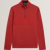 SIMONEA Textured Panel Half-Zip Modal Sweatshirt