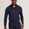 SIMONEAO Textured Panel Half-Zip Modal Sweatshirt