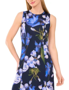 SLEEVELESS MAXI DRESS Navy