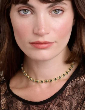 SOLANNA Solitaire Sparkle Crystal Chain Necklace