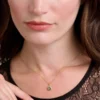SOLTELL Solitaire Sparkle Crystal Pendant Necklace