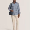 SOREN LONG SLEEVE ARCHIE PRINT SHIRT Dark Denim