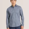 SOREN LONG SLEEVE CLAROT PRINT SHIRT Dark Denim