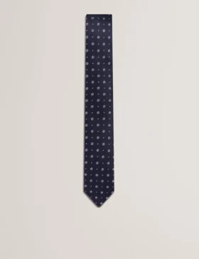 STEEPLE Circle Geometric Print Silk Tie