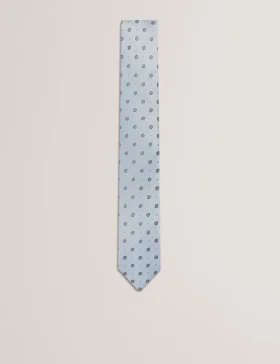 STEEPLE Circle Geometric Print Silk Tie