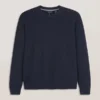 T STITCH LONG SLEEVE CREW NECK SWEATER Sky Captain