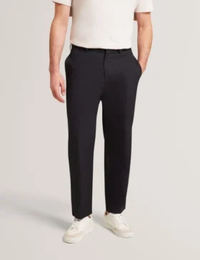TEDDOT Tapered Leg Cotton Stretch Twill Pants