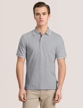 TEXTURE POLO Button Up Polo
