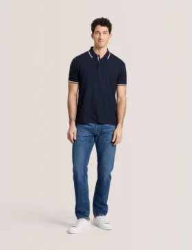 TEXTURE POLO Button Up Polo