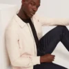 THOVA Textured Quilt Zip-Through Overshirt