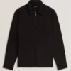 THOVA Textured Quilt Zip-Through Overshirt