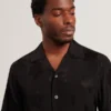 THOVAN Textured Floral Relaxed Short Sleeve Shirt