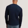 TIMMNO Plated Rib Knit Crew Neck Sweater