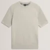 TORRENT Wool Blend Ribbed Raglan Polo Shirt