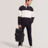 TRAVISS Block Stripe Jersey Cotton Rugby Shirt