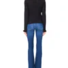 V-NECK CROP CARDIGAN WITH RIB Black