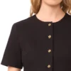 VALENTINA Tailored Drop Waist Buttoned Mini Dress