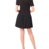 VALENTINA Tailored Drop Waist Buttoned Mini Dress