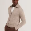 VARINK Twisted Yarn Knit Zip-Through Jumper