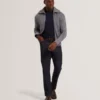 VARINK Twisted Yarn Knit Zip-Through Jumper