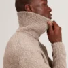 VARINK Twisted Yarn Knit Zip-Through Jumper