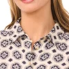 VENUS Tile Print Sleeveless Collared Mini Dress