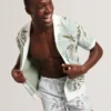VERDES Palm Print Mid-Length Swim Shorts