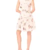 VIVIAN Sequin Floral Drop Waist Mini Dress