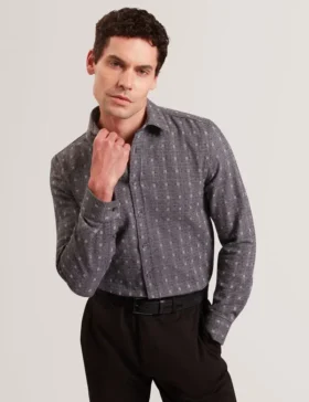 VYSER Jacquard Check Woven Long Sleeve Shirt