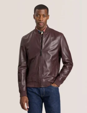 WAGGONER Leather Bomber Jacket