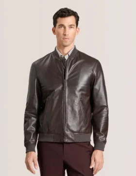 WAGGONER Leather Bomber Jacket