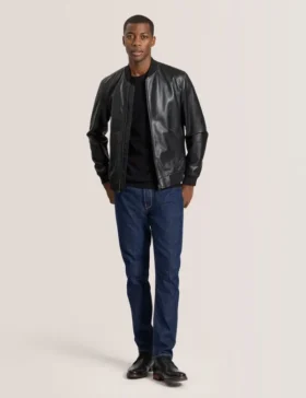 WAGGONER Leather Bomber Jacket
