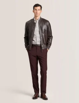 WAGGONER Leather Bomber Jacket