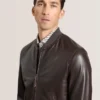WAGGONER Leather Bomber Jacket