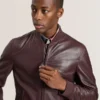 WAGGONER Leather Bomber Jacket