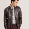 WAGGONER Leather Bomber Jacket